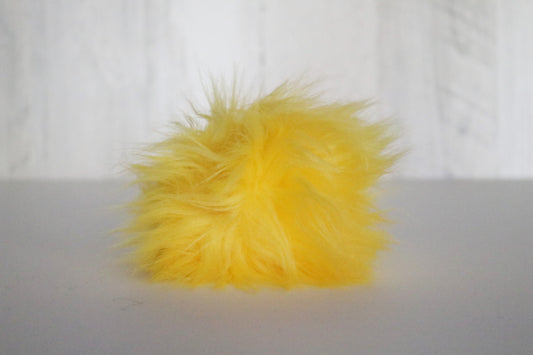 Golden Yellow Faux Fur Pom Pom
