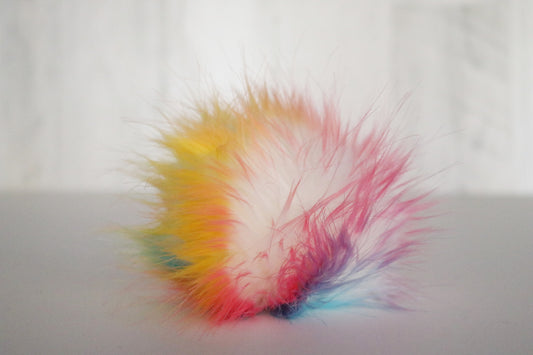 Rainbow Pop Faux Fur Pom Pom