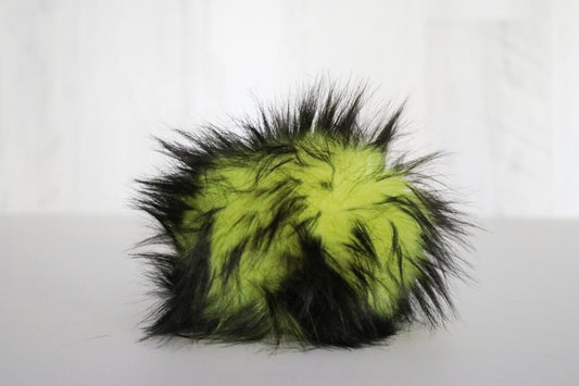 Punk Yellow Faux Fur Pom Pom
