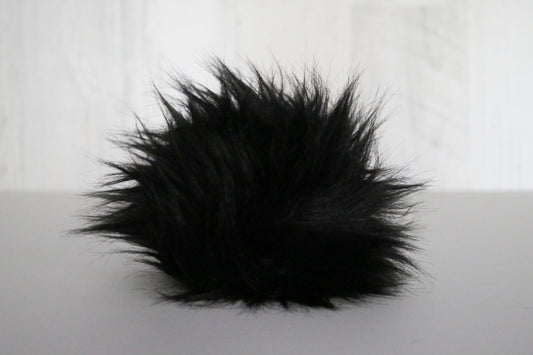 Onyx Faux Fur Pom Pom