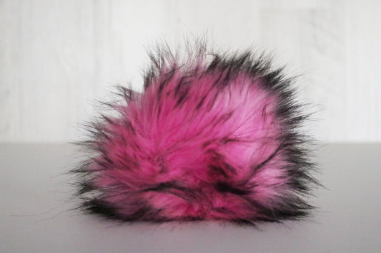Punk Pink Faux Fur Pom Pom