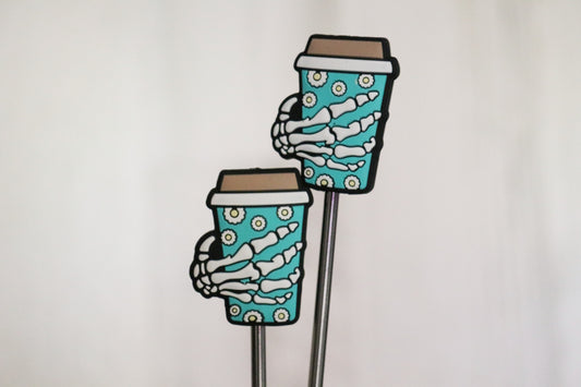 Dead Before Coffee (Blue) Needle Stopper