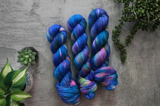 Saltwater Coral - Spruce Sparkle Sock