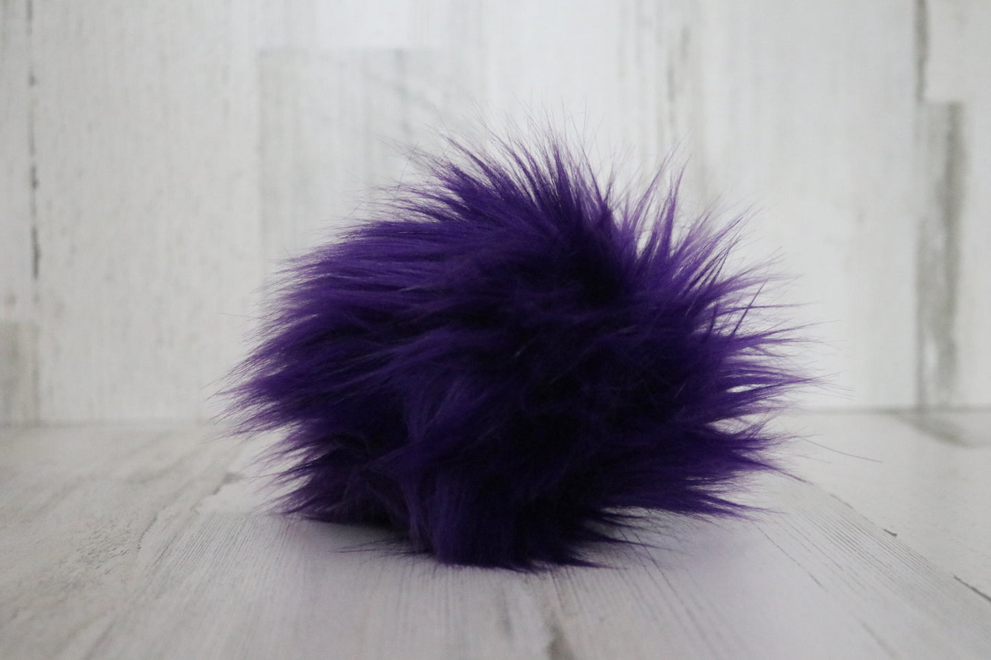 Royal Purple Faux Fur Pom Pom