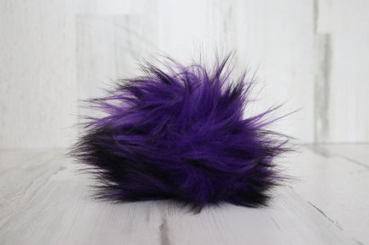 Punk Purple Faux Fur Pom Pom