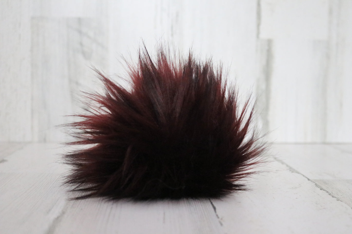 Maroon Faux Fur Pom Pom