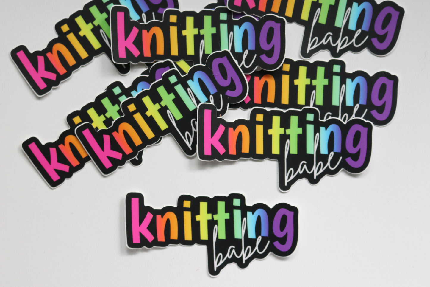 Knitting Babe Sticker